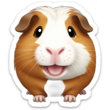smiling guinea pig sticker