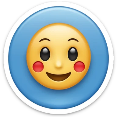 I want a verified emoji with the background all blue and inside there will be a stick "correct" in white". sticker