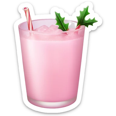pastel pink christmas christmas drink sticker
