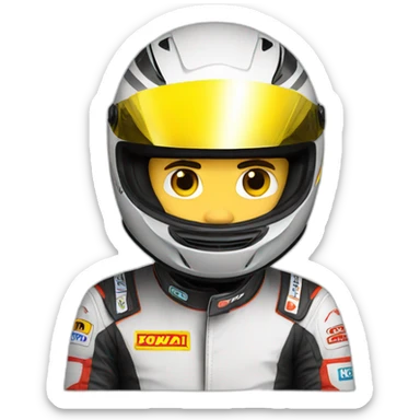 F1 driver in helmet sticker