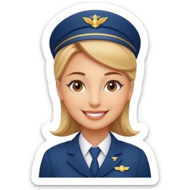 empathy flight attendant woman sticker