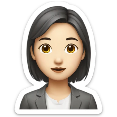 Korean girl that is working hard as a product manager sticker