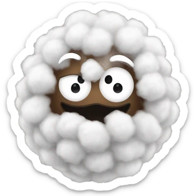 cotton ball sticker
