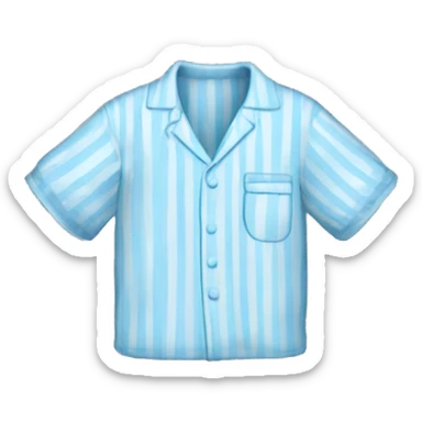 Light blue striped shirt sleeve pyjamas sticker