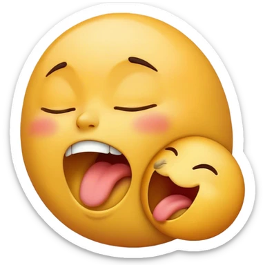 sleeping emoji with yawning emoji sticker