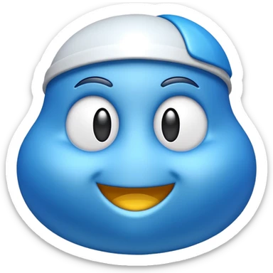 Quiero un emoji de verificando azul y que tenga un visto blanco en medio sticker