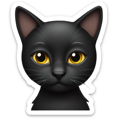 Schwarze Katze mit einem tutü  sticker