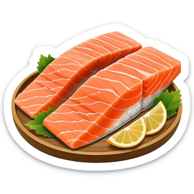 Salmon sashimi top sticker