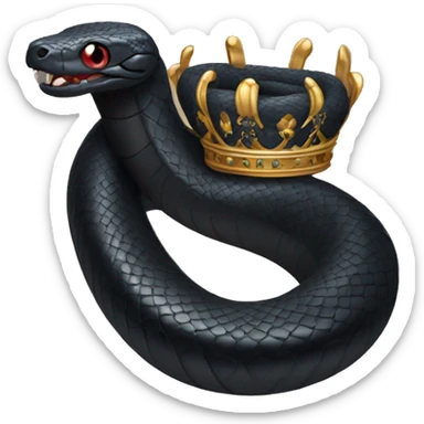 Black snake with queen’s crown sticker