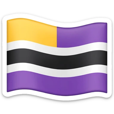 Nonbinary pride flag sticker