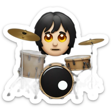 Keith Moon behind His drum set sticker