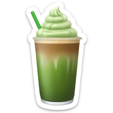 Matcha iced coffee  sticker