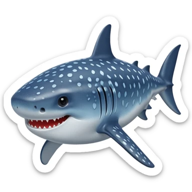 whale shark with no teeth sticker