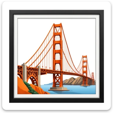 Golden Gate Bridge 🌉 in frame sticker