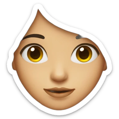 Long-black-hair-brown-eyed-girl-holding-sunflower sticker