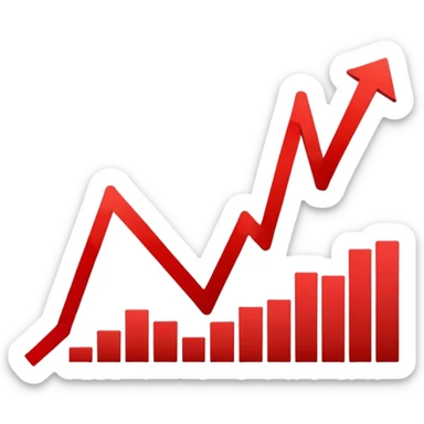 chart with downward trend sticker