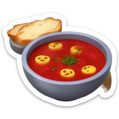 Ukrainian red soup - borscht sticker