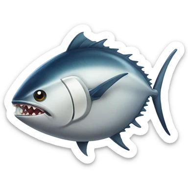 A Zipper-Mouth Faced tuna  sticker