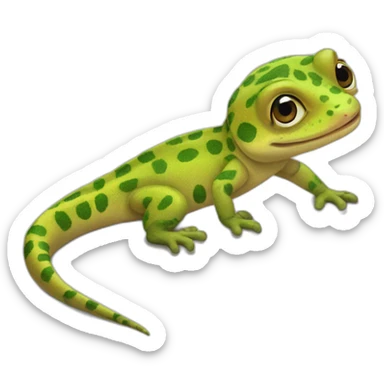 Gecko léopard sticker