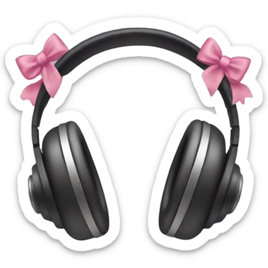 Headphones with bows sticker