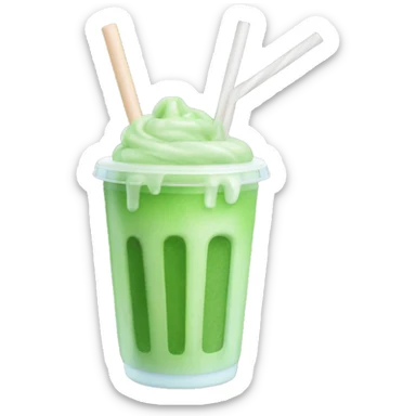 iced-matcha-WITH STRAW WITHOUT FOAM sticker