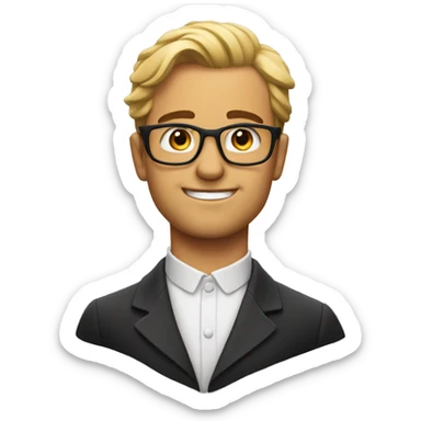 handsome gentleman sticker