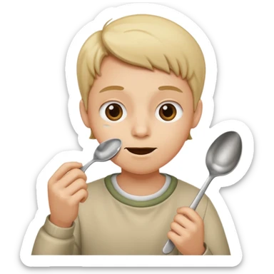 Give me someone eating  sticker