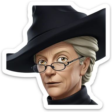 wise old woman in hat sticker