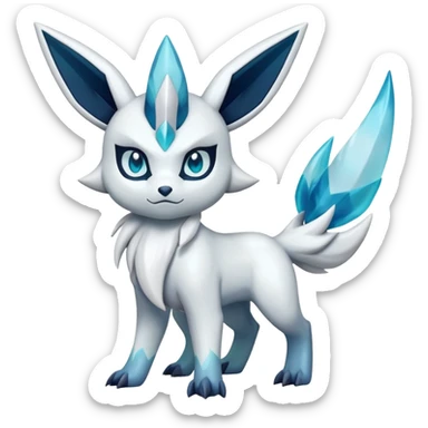 Shiny Dark Pastel Sparkly Absol-Glaceon-Zangoose-Hybrid (Full body) sticker