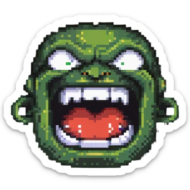 cartoon villain with exaggerated evil laugh sticker