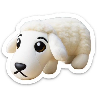 lamb dog toy sticker