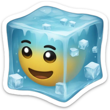 ice cold cube sticker