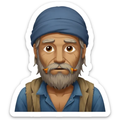 homeless guy sticker