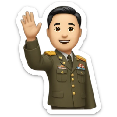 kim jon un high five sticker