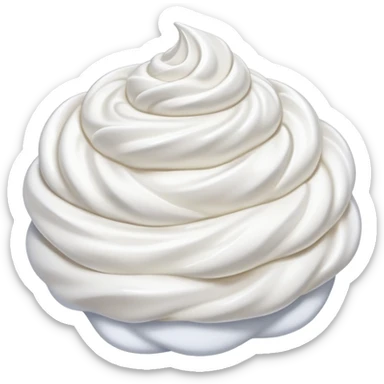 Whip cream sticker