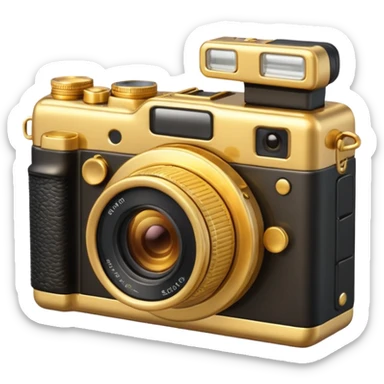 a premium to quality made of gold photocamera sticker