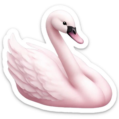 pastel pink swan sticker