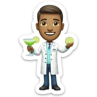 Dentist drinking margaritas  sticker