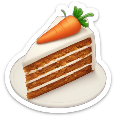 piece of carrot cake sticker