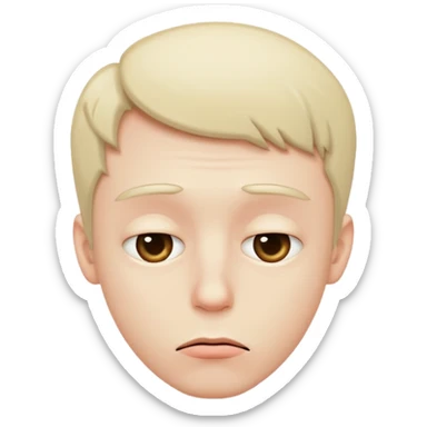 A sad guys who want  kiss  sticker