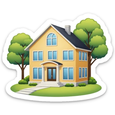 modern house for a normal family sticker