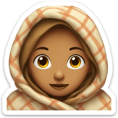 Girl in a blanket sticker