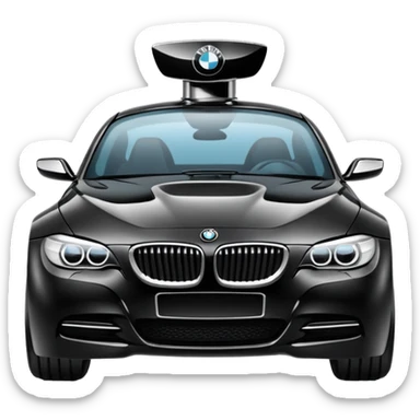perfume bottle shaped like a BMW car sticker