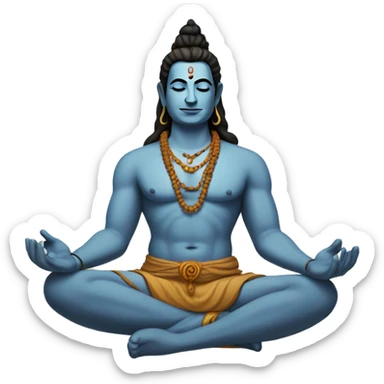 Shiva meditates sticker