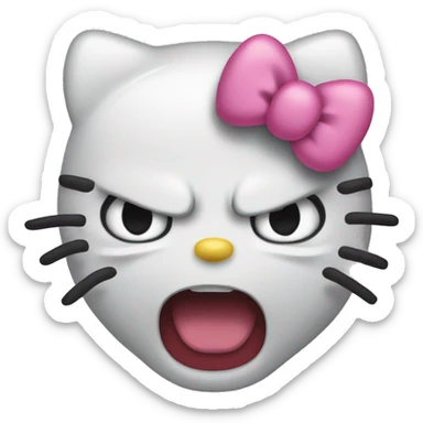 angry hello kitty emoji  sticker
