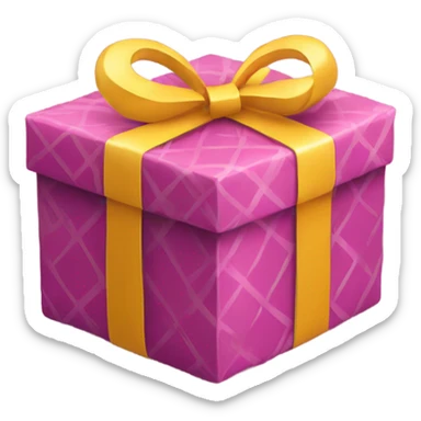 gift with heart pattern sticker