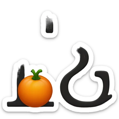 The colors orange and black next to each other the the letter P in the orange and the letter H in the black sticker