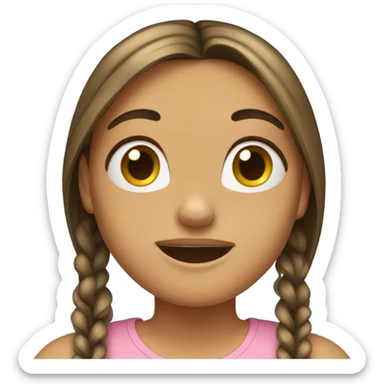 Girl flipping her hair  sticker