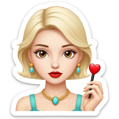 stylish girl with accessories sticker