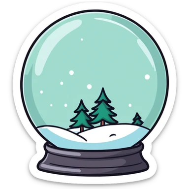 A Christmas crystal ball. sticker